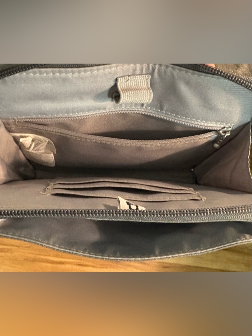EUC. Baggallini Madrid Crossbody Purse, Gray with Brushed  Silver Hardware - Picture 6 of 8